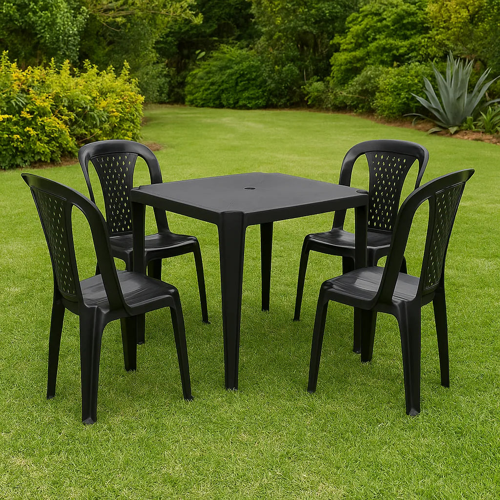 Silla de Plástico Ibiza Negra Reforzada