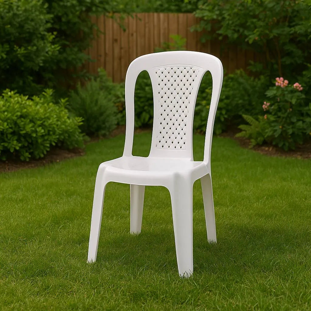 Juego De Jardín Patio Balcón 4 Sillas Ibiza + 1 Mesa Blanco