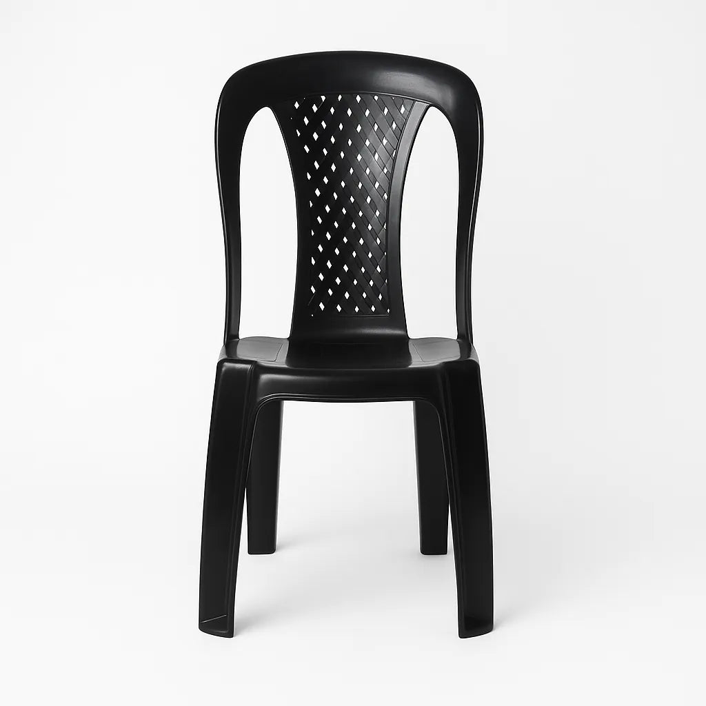 Silla de Plástico Ibiza Negra Reforzada