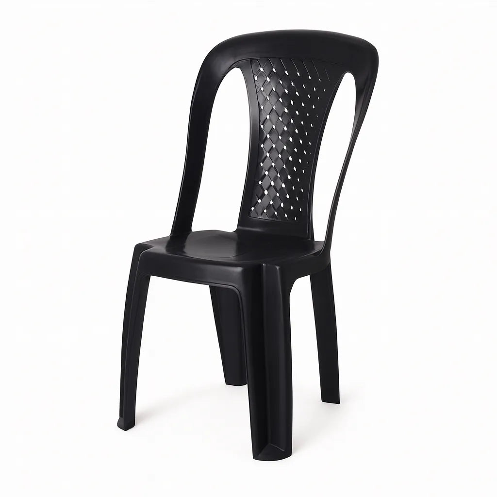 Silla de Plástico Ibiza Negra Reforzada