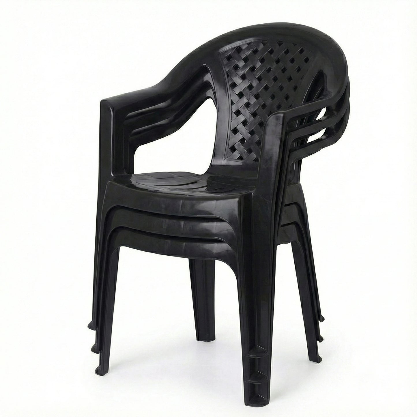 Pack x4 Sillas Plásticas Reforzadas Mallorca con Apoyabrazos