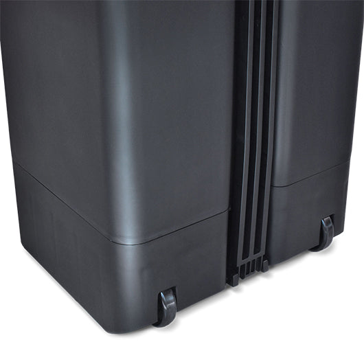 Tacho de basura 120 L con pedal, ruedas y doble tapa rebatible