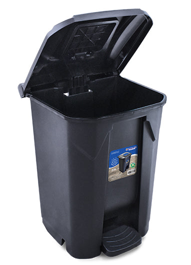 Tacho de basura 60 L con pedal, ruedas y doble tapa