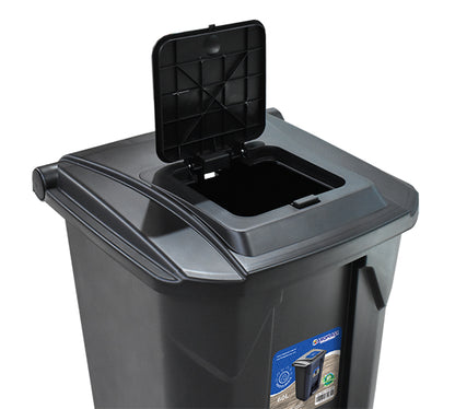 Tacho de basura 60 L con pedal, ruedas y doble tapa