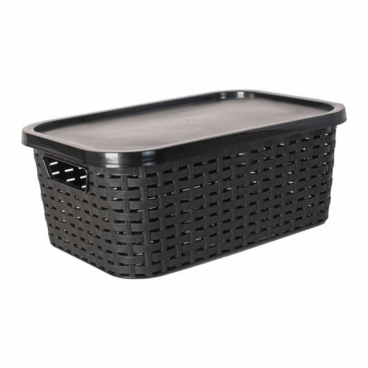 Canasto-bosco-milano-plastico-apilable-negro