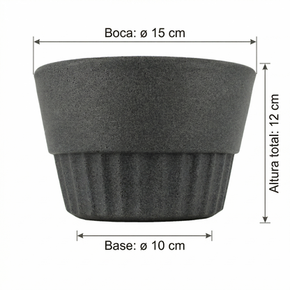Maceta Venecia 15 cm Pack x3 | Interior Exterior | Bosco