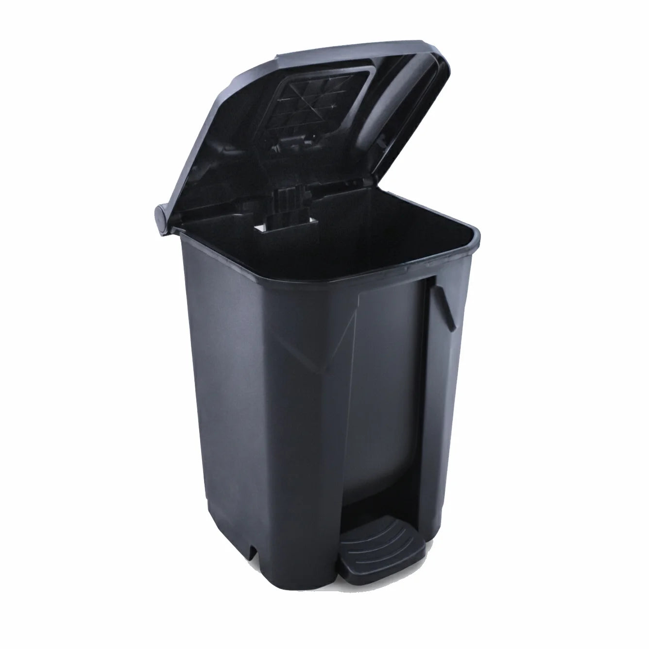 Tacho de basura 60 L con pedal, ruedas y doble tapa