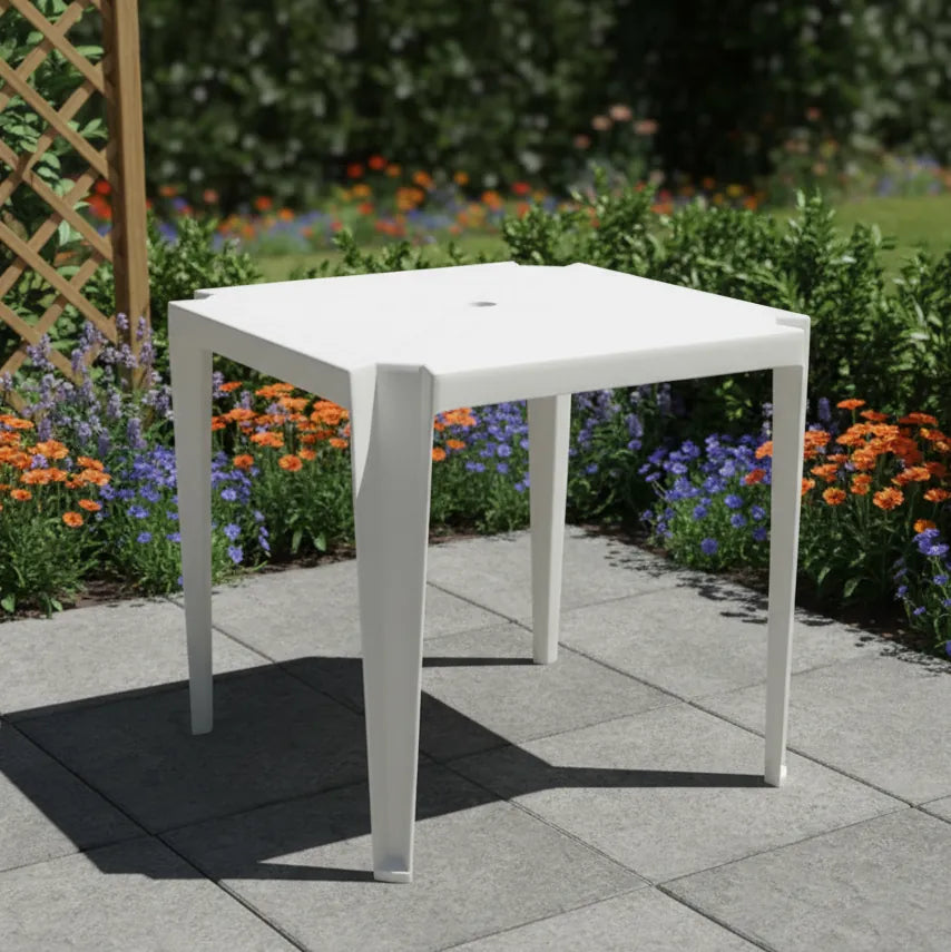 Mesa de Plástico Reforzado - Apilable y Resistente