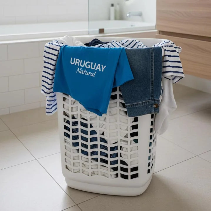 Cesto de ropa rectangular con tapa 50 Lts.