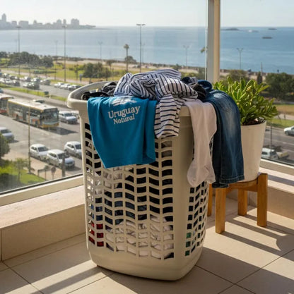 Cesto de ropa rectangular con tapa 50 Lts.