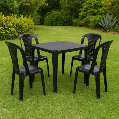 Silla de Plástico Ibiza Negra Reforzada