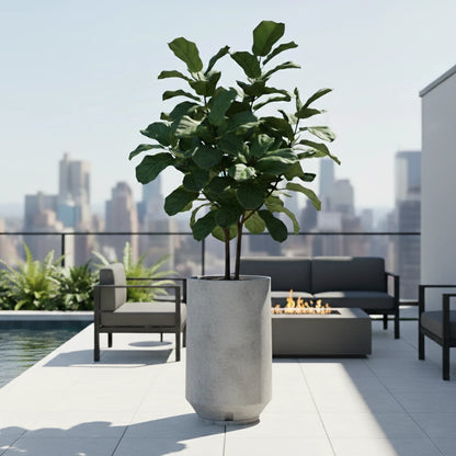 Maceta Bosco Vignola 53 L simil piedra – Interior y exterior, alta y decorativa