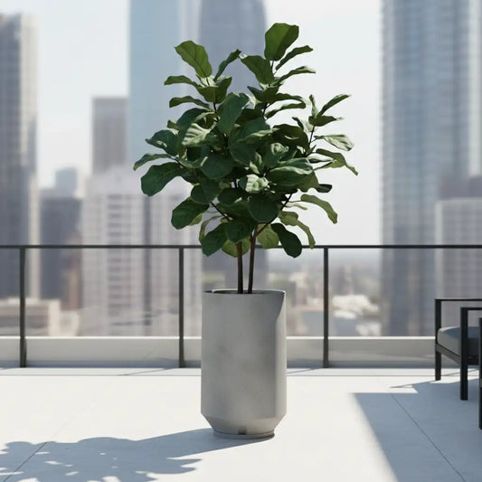 Maceta Bosco Vignola 53 L simil piedra – Interior y exterior, alta y decorativa