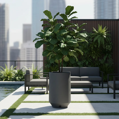 Maceta Bosco Vignola 53 L simil piedra – Interior y exterior, alta y decorativa