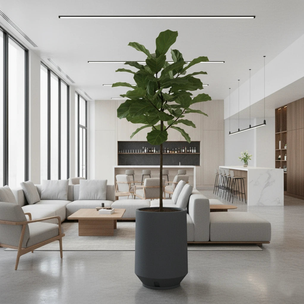 Maceta Bosco Vignola 53 L simil piedra – Interior y exterior, alta y decorativa