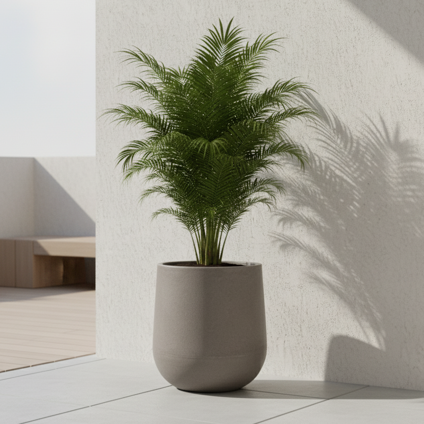 Maceta Bosco Gota 37 L rotomoldeada efecto piedra