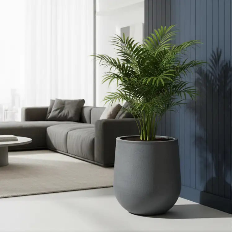 Maceta Bosco Gota 37 L rotomoldeada efecto piedra