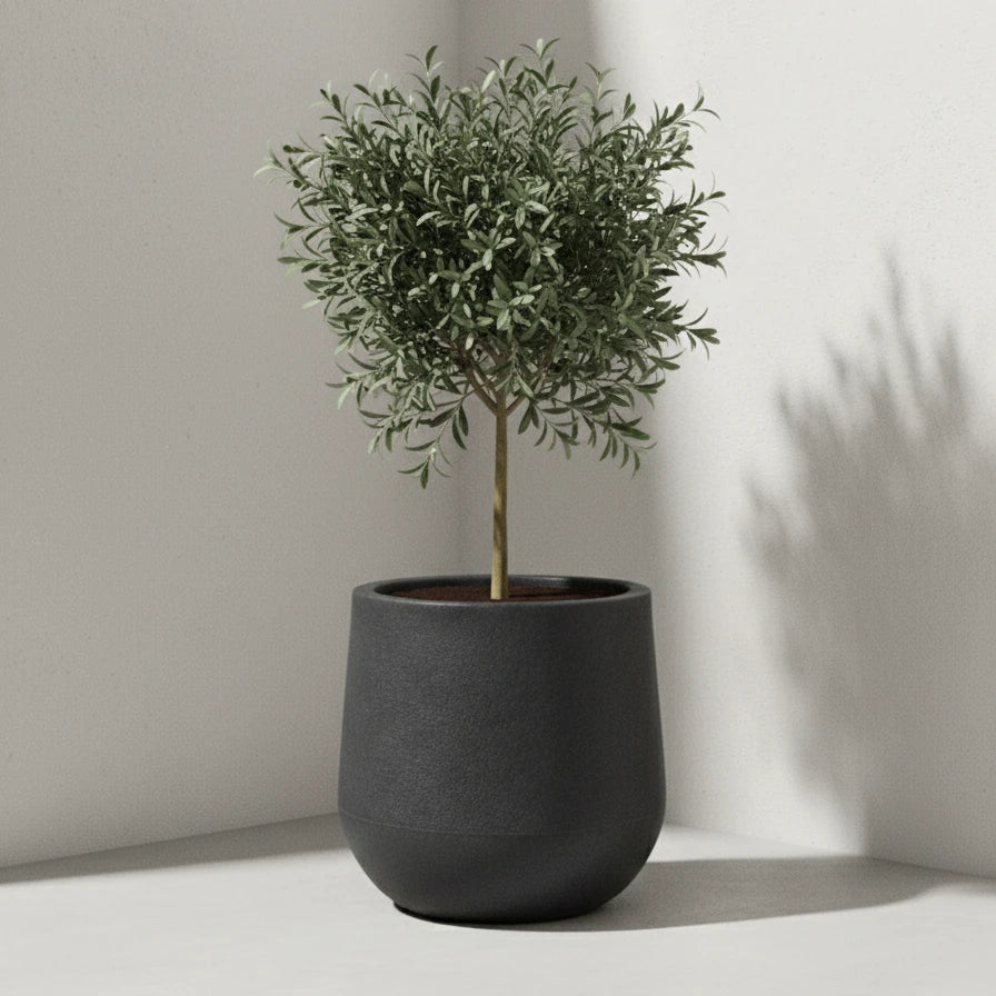 Maceta Bosco Gota 37 L rotomoldeada efecto piedra