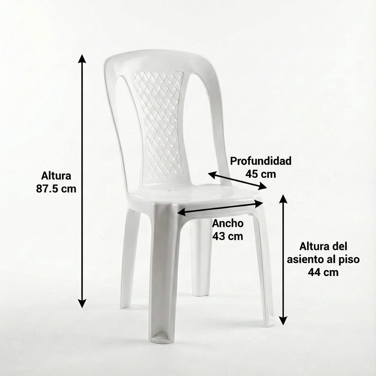 Pack x 6 Sillas Ibiza Reforzadas Apilables