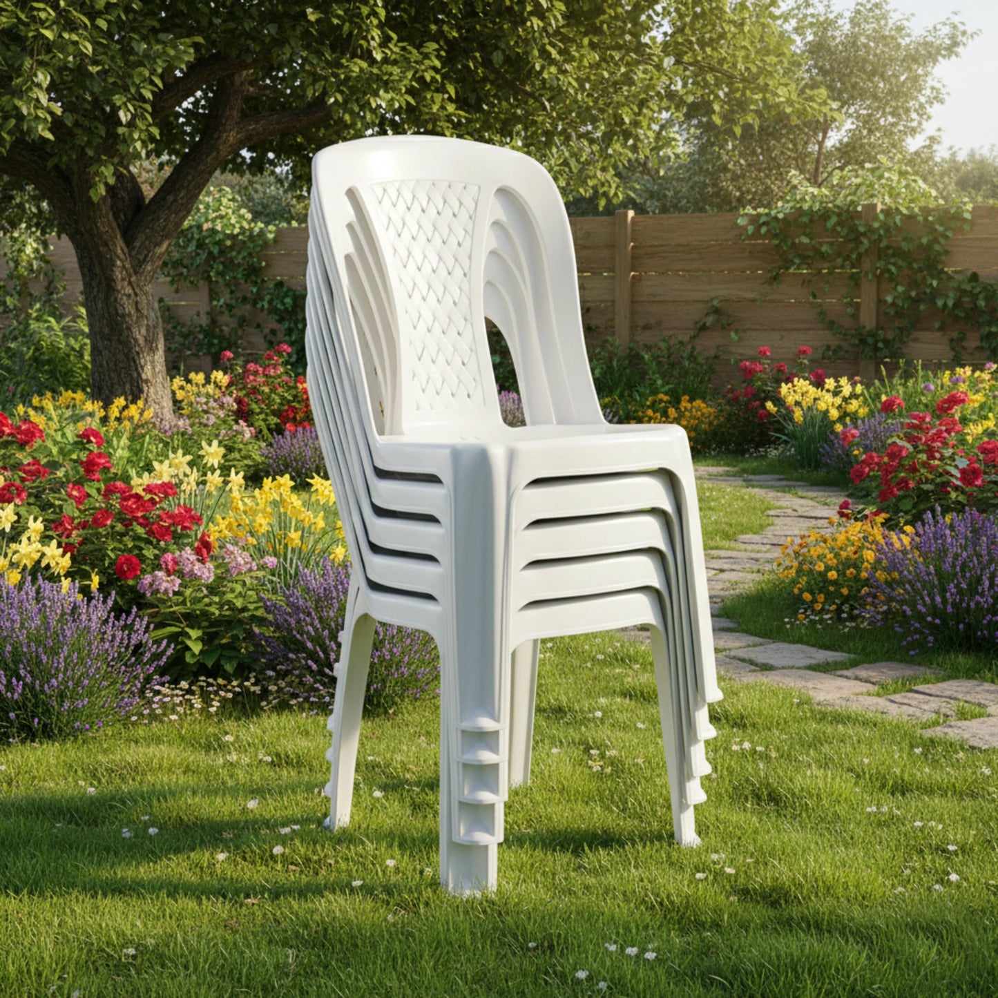 Pack x 6 Sillas Ibiza Reforzadas Apilables