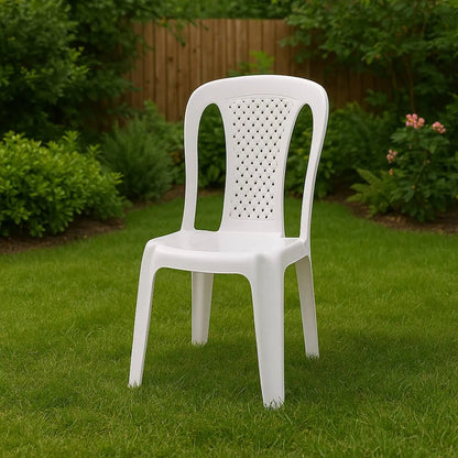 Juego De Jardín Patio Balcón 4 Sillas Ibiza + 1 Mesa Blanco