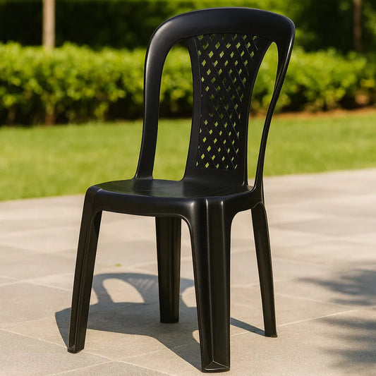 Silla de Plástico Ibiza Negra Reforzada