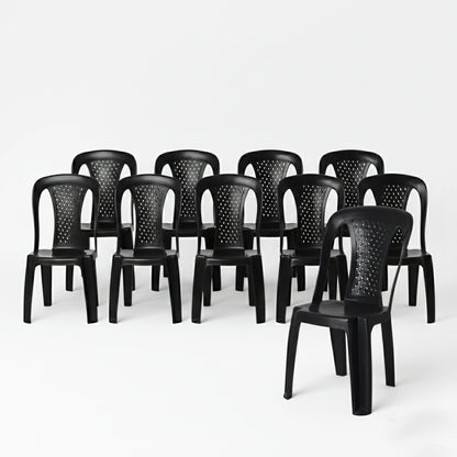 Pack x10 Sillas Plásticas Reforzadas Ibiza Apilables