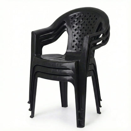 Pack x6 Sillas Plásticas Reforzadas Mallorca con Apoyabrazos