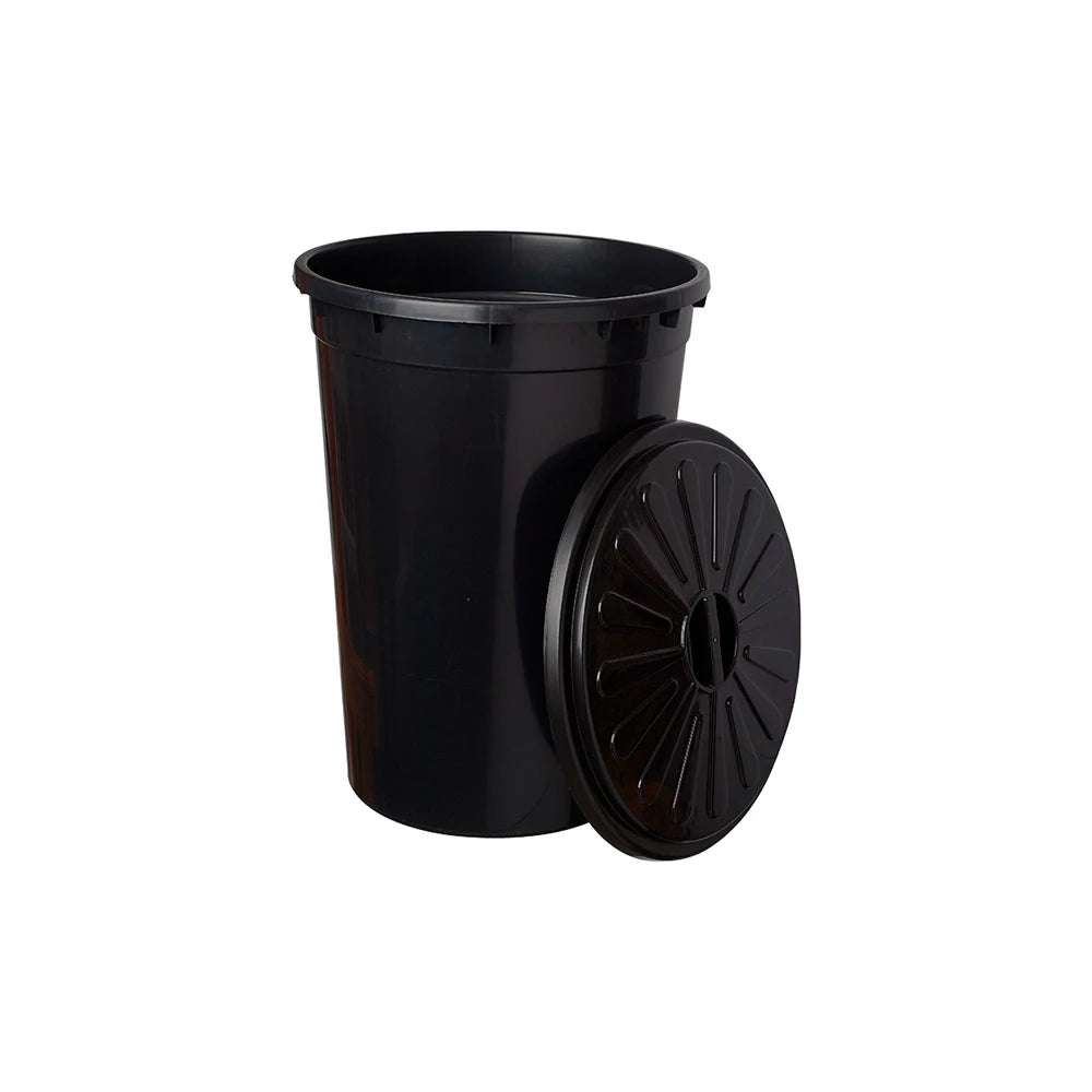 Tacho de basura 48 L Negro con tapa Gemplast