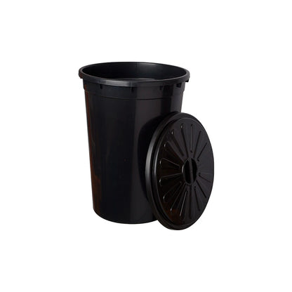 Tacho de basura 48 L Negro con tapa Gemplast