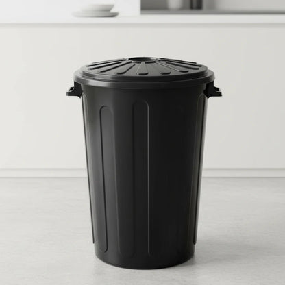 Tacho de basura 68 L Negro con tapa Gemplast